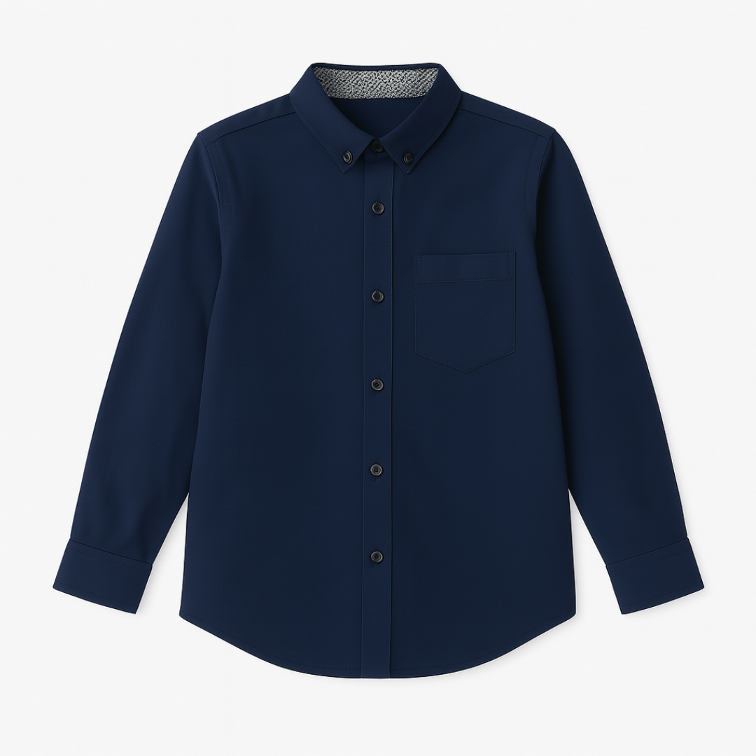 Boys navy blue casual shirt