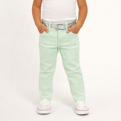 Girls green pant with glitter belt (Last Chance)