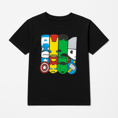 Boys BLACK marvel character T-Shirt (Last Chance)