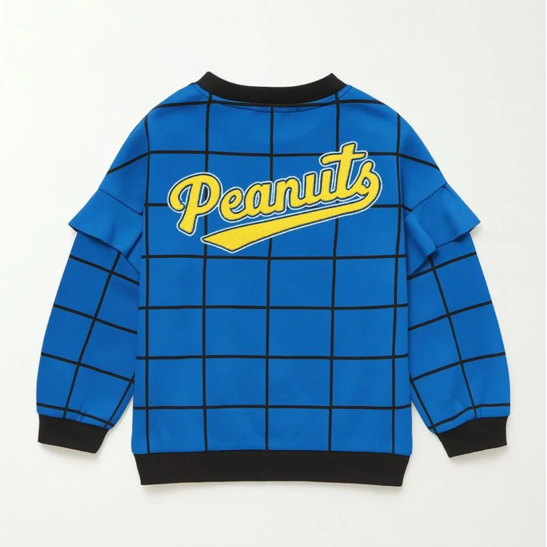 Girls Peanuts Graphic Blue Sweatshirt