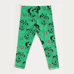 Girls green micky mouse trouser