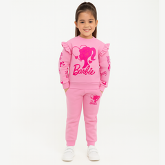 Girls pink Barbie tracksuit