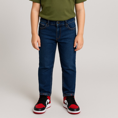 Boys dark blue denim pant