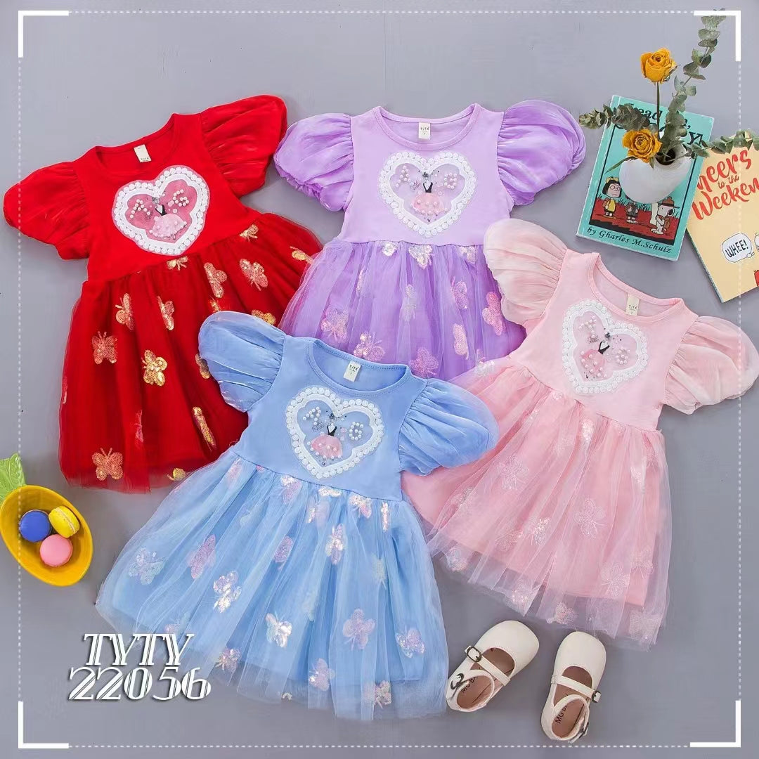 Girls pearls doll fancy frock (Last Chance)