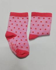 Girls pink polka dots socks