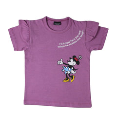 Girls magenta Mickey Mouse T-shirt (Last Chance)