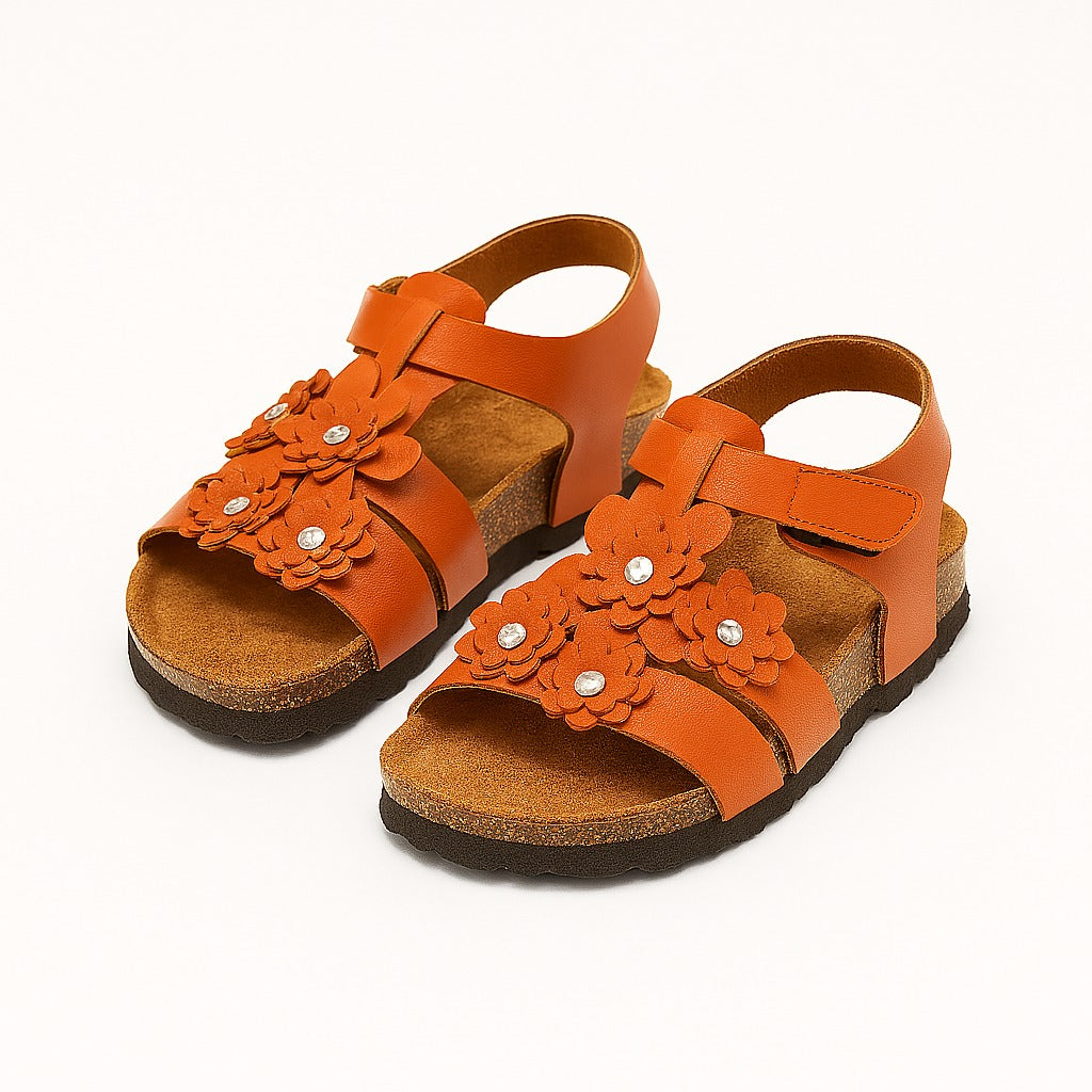 Girls brown flower Sandle