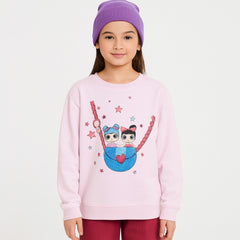 Girls pink sequince LOL Sweatshirt