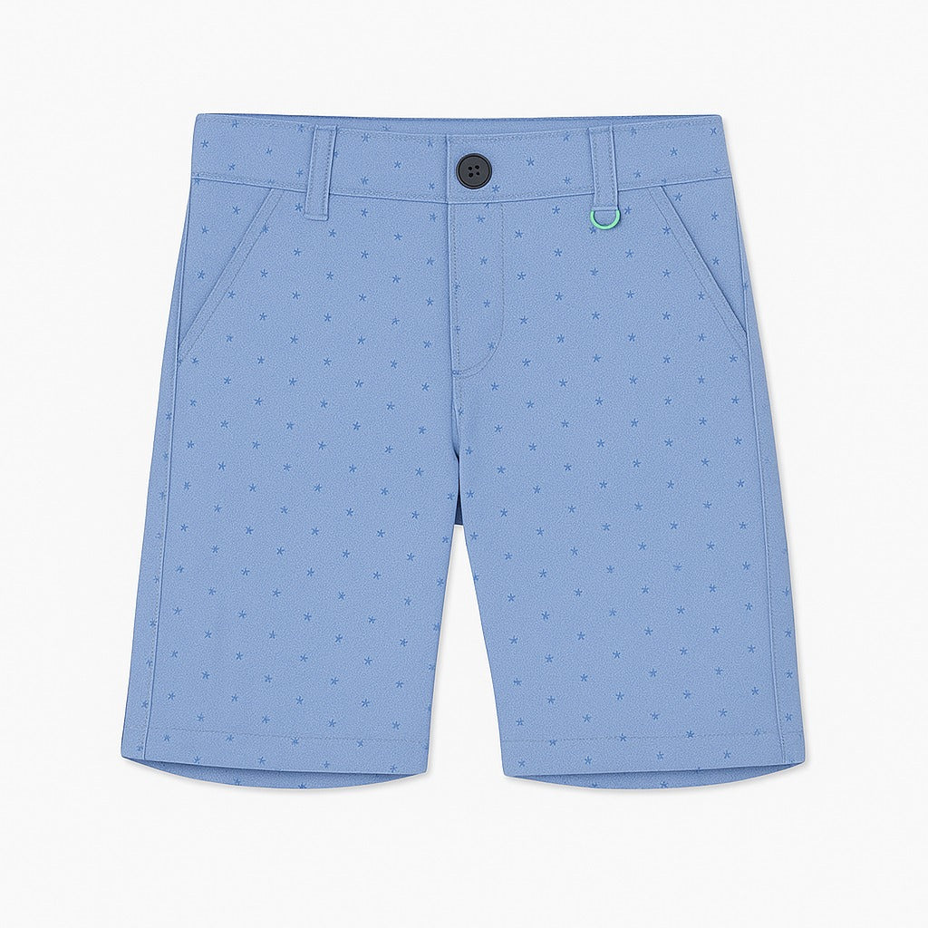 Boys blue texture cotton shorts
