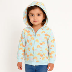Girls blue rainbow hoodie