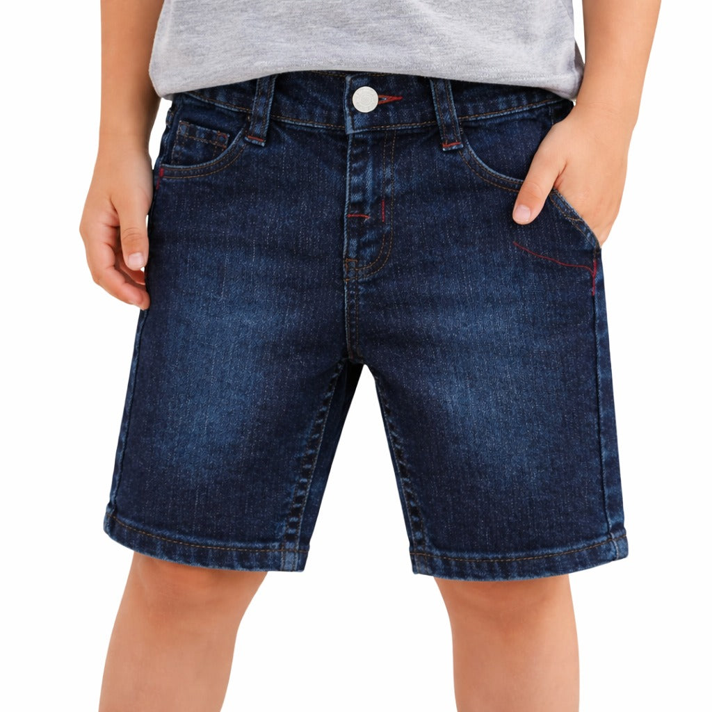 Boys Classic Dark Blue Denim Shorts