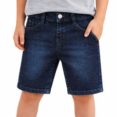 Boys Classic Dark Blue Denim Shorts