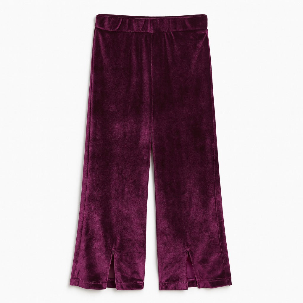Girls maroon velvet trouser (Last Chance)