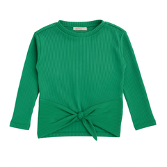 Girls green knot shirt