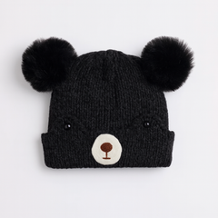 Black velvet bear cap