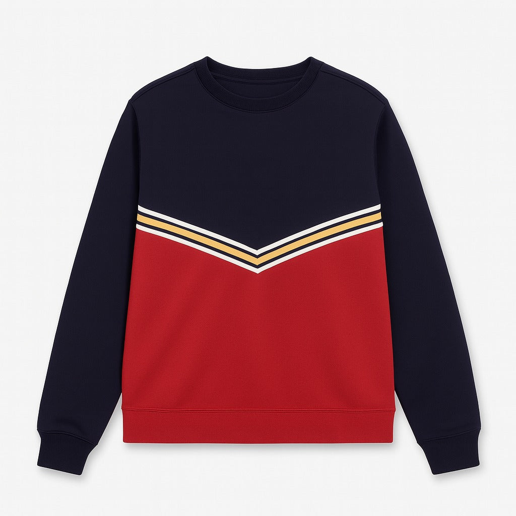 Ladies red and blue sweatshirt