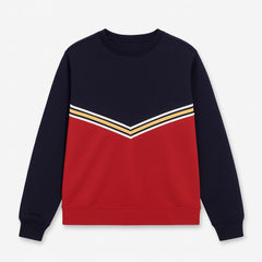 Ladies red and blue sweatshirt