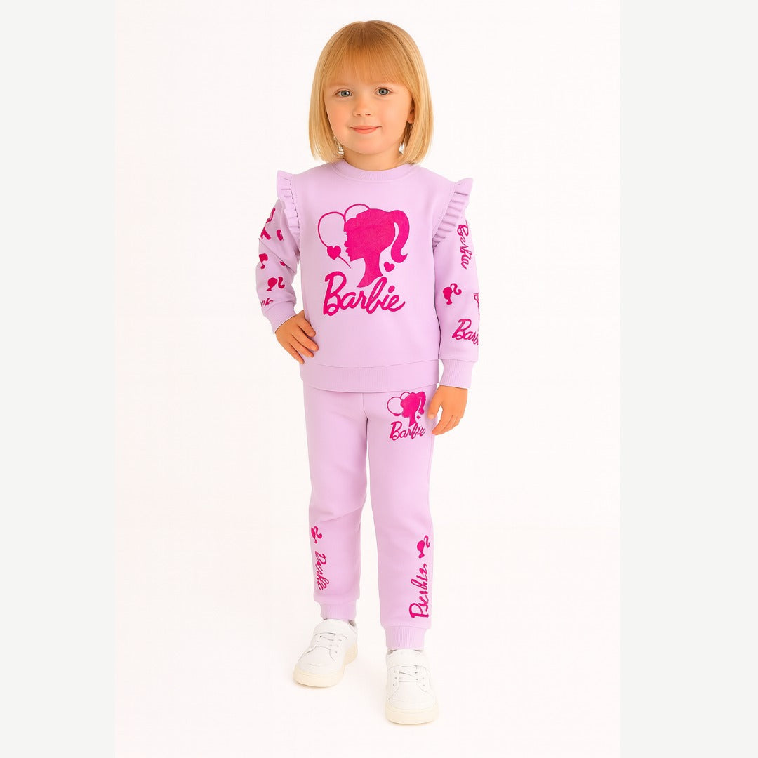 Girls purple Barbie tracksuit