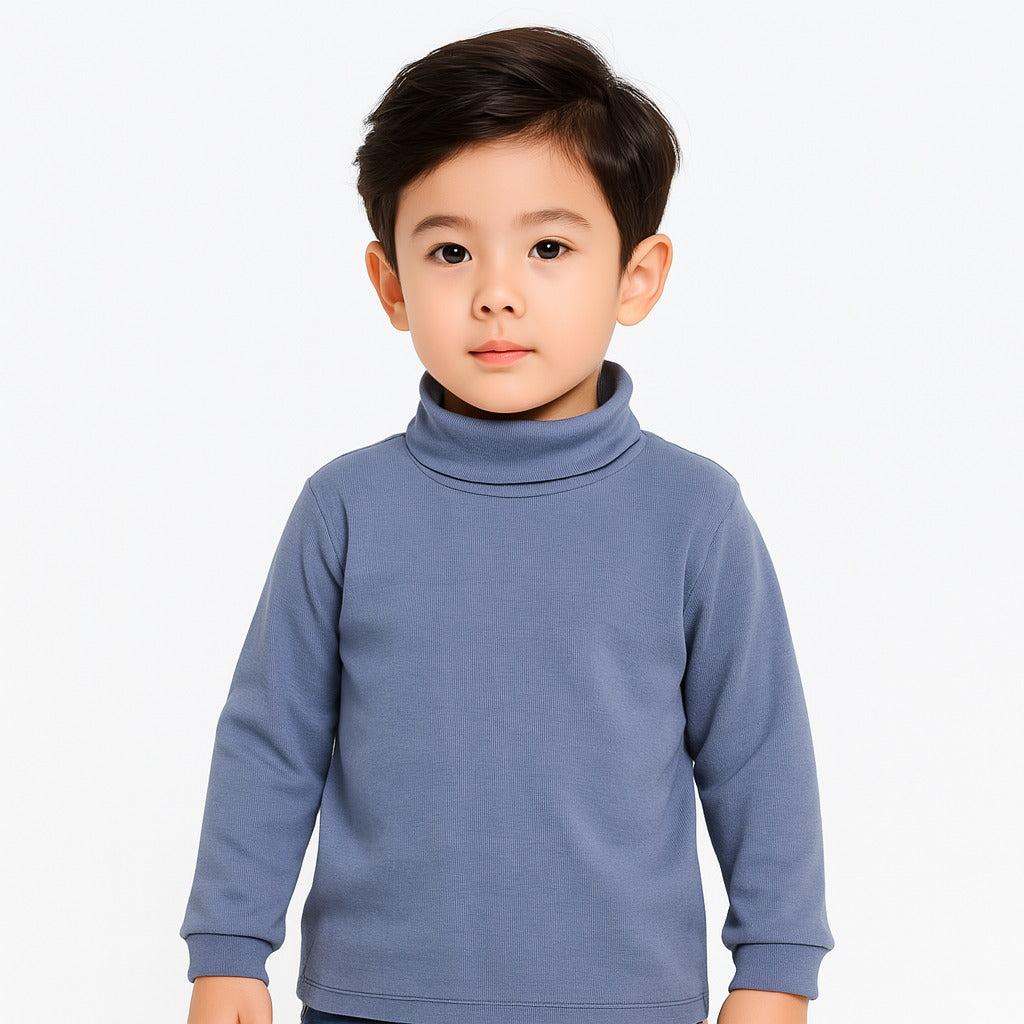 Garish blue high neck