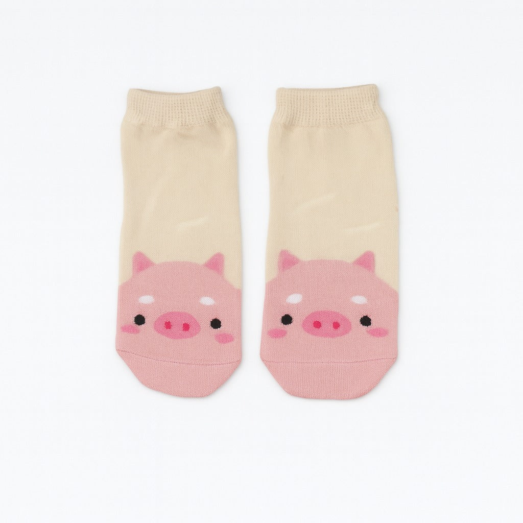 Girls pink pig socks