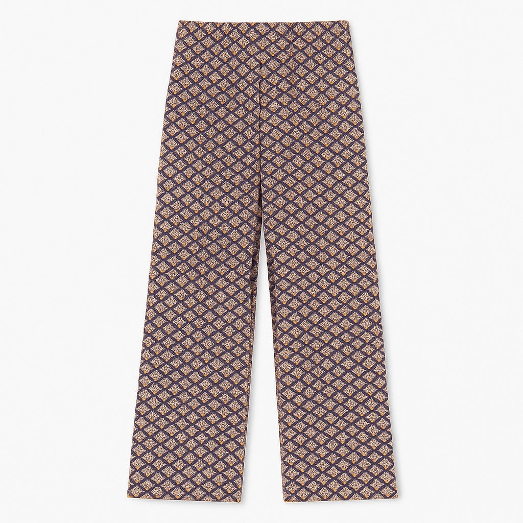 Ladies silk printed trouser