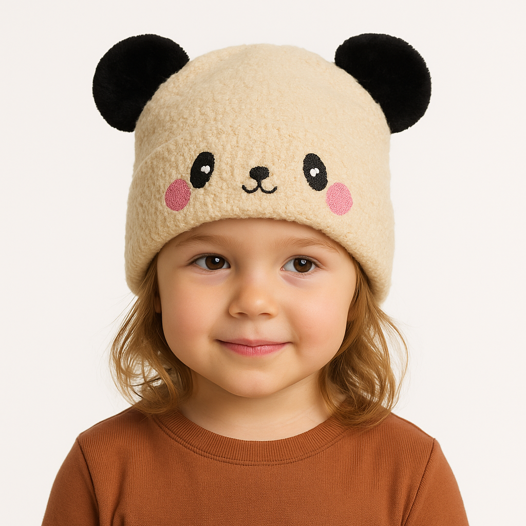 Beige cloud  pompon cap