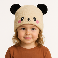 Beige cloud  pompon cap