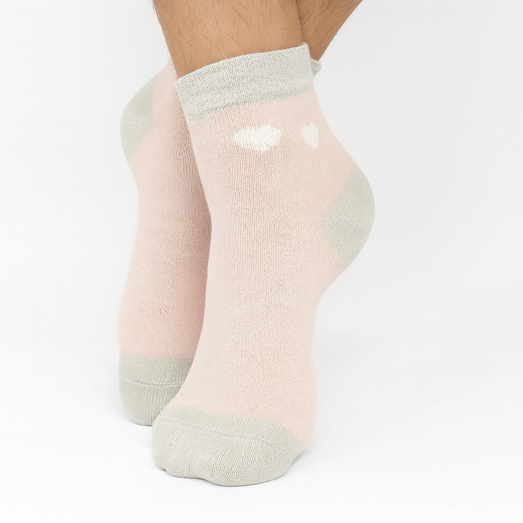 Girls pink heart socks