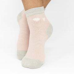 Girls pink heart socks