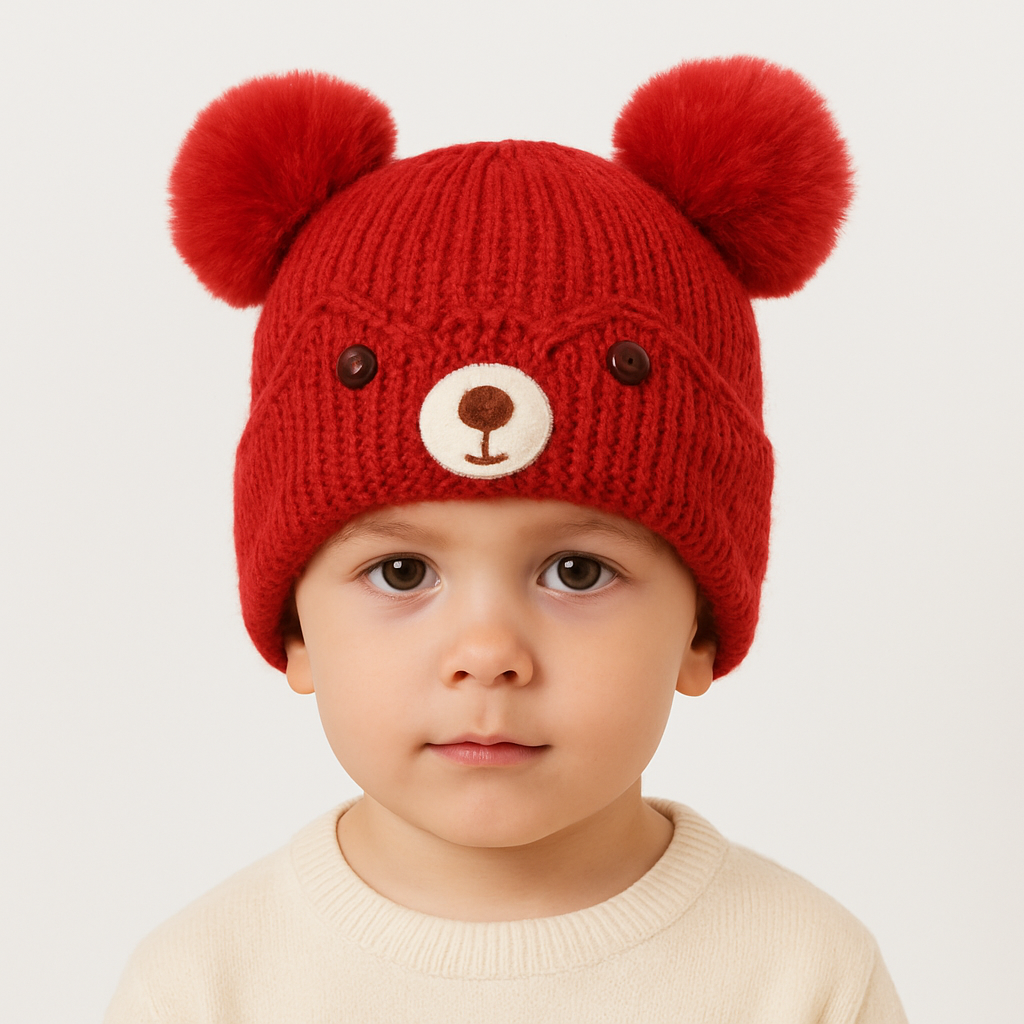 Red velvet bear cap
