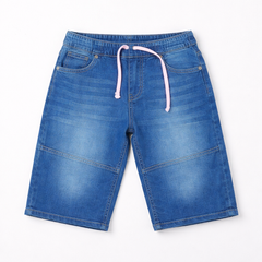 Girls blue denim short with pink laces (Last Chance)