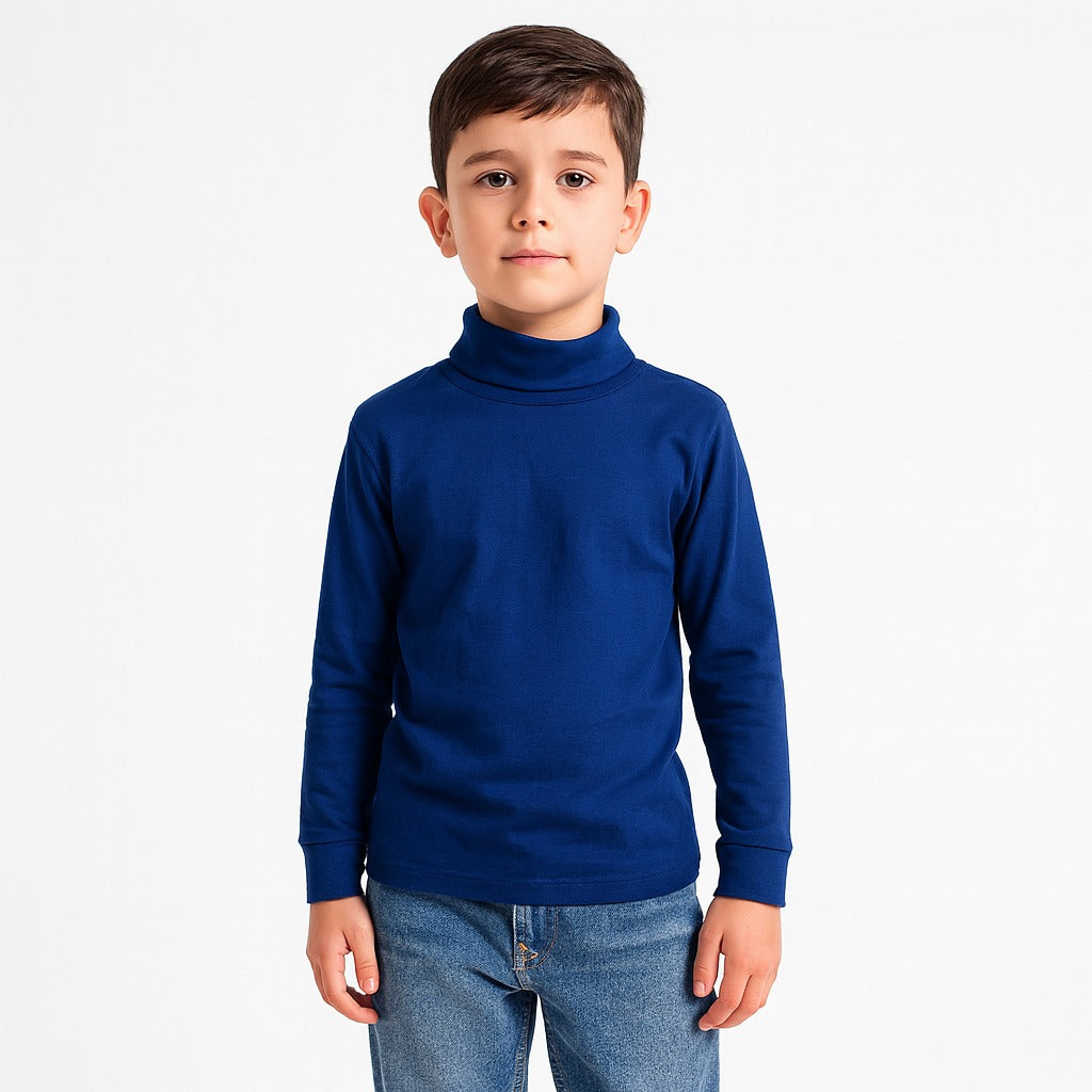 Midnight blue high neck