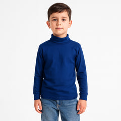 Midnight blue high neck