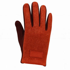 Rust and mehroon gloves