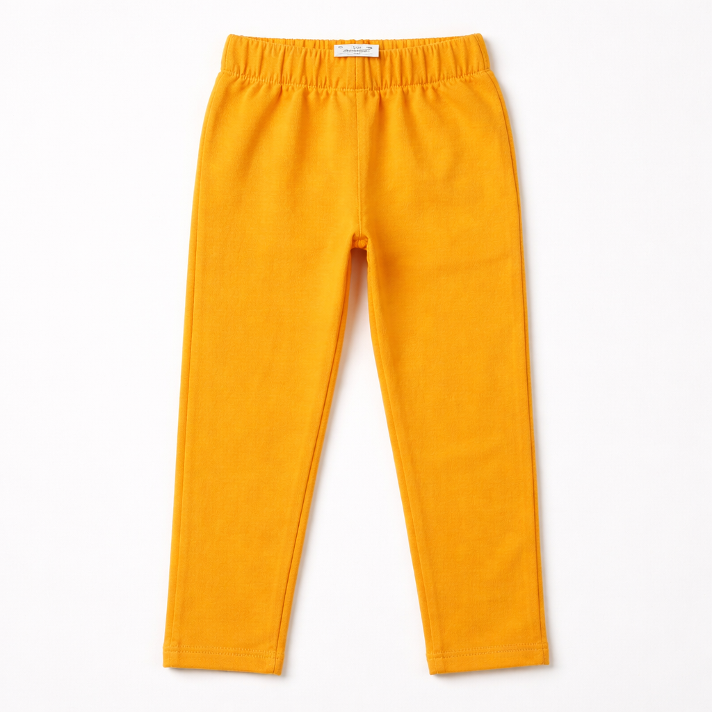 girls yellow basic trouser
