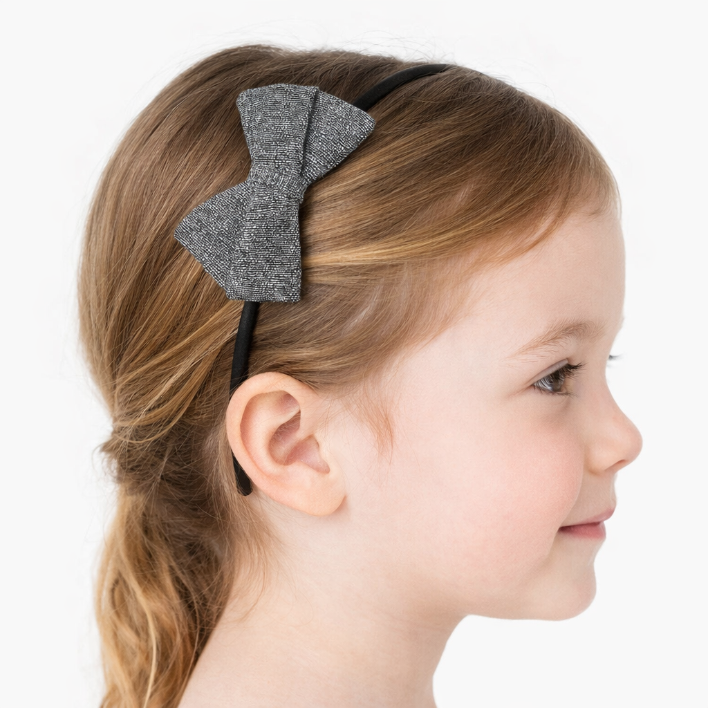 Girls blue bow hair band