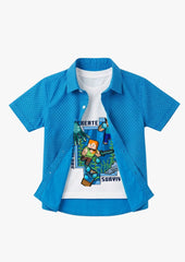 Boys Minecraft Hero Double Casual Shirt