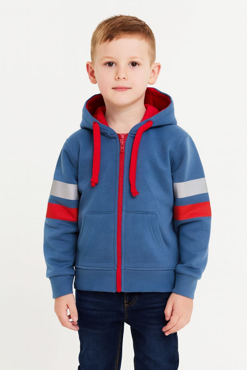 boys blue and red hood