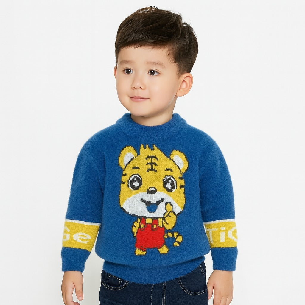 boys blue lion sweater