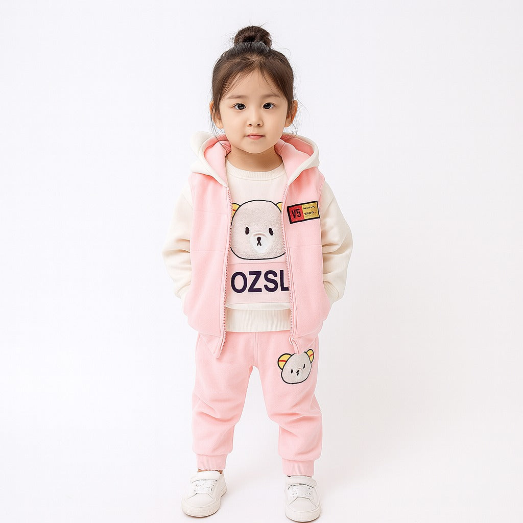 Girls pink 3 pc suit