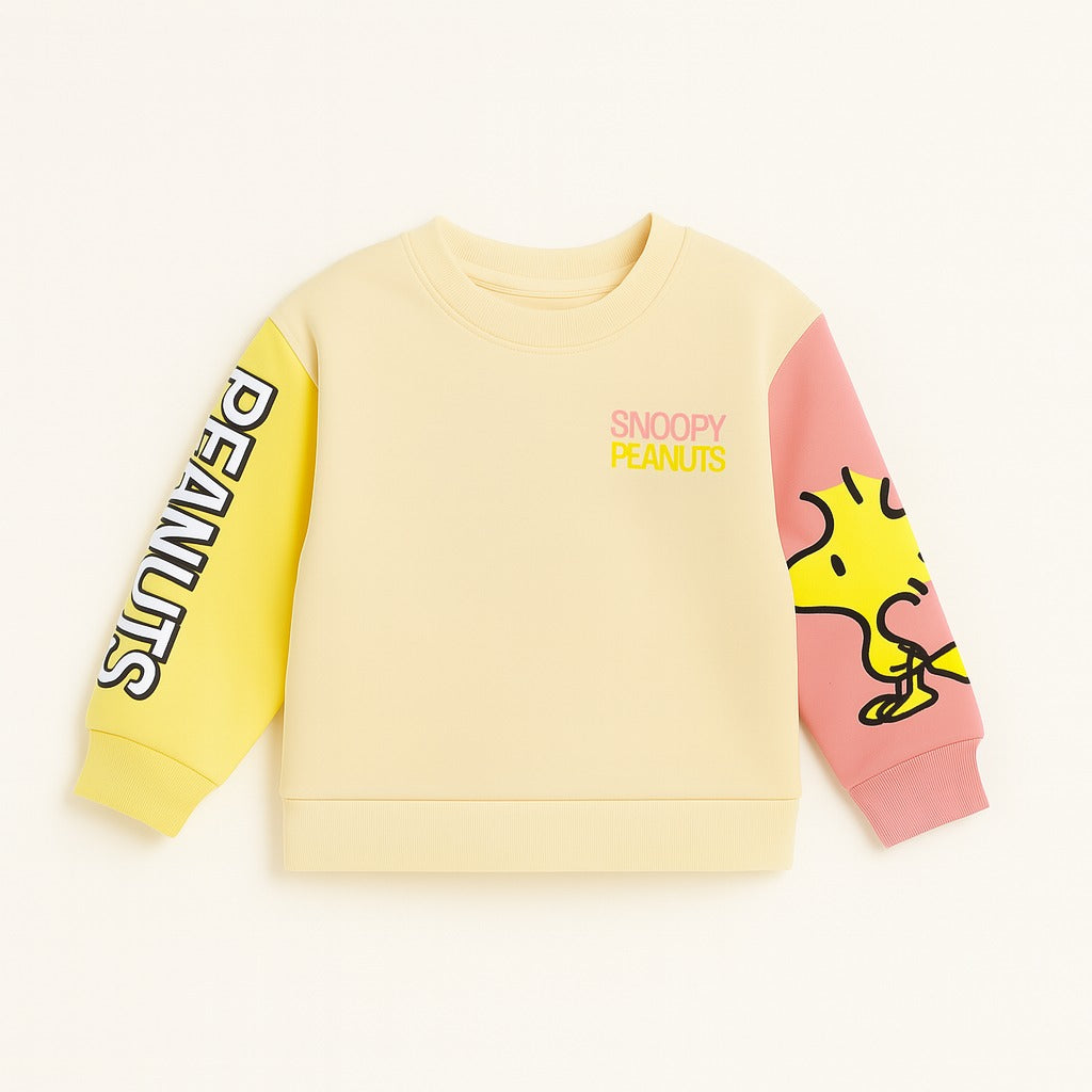 Girls yellow and pink snoopy Sweatshirt (Last Chance)