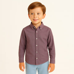 Boys maroon and white casual shirt