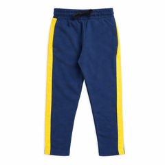 Boys blue yellow side stripe trouser (Last Chance)