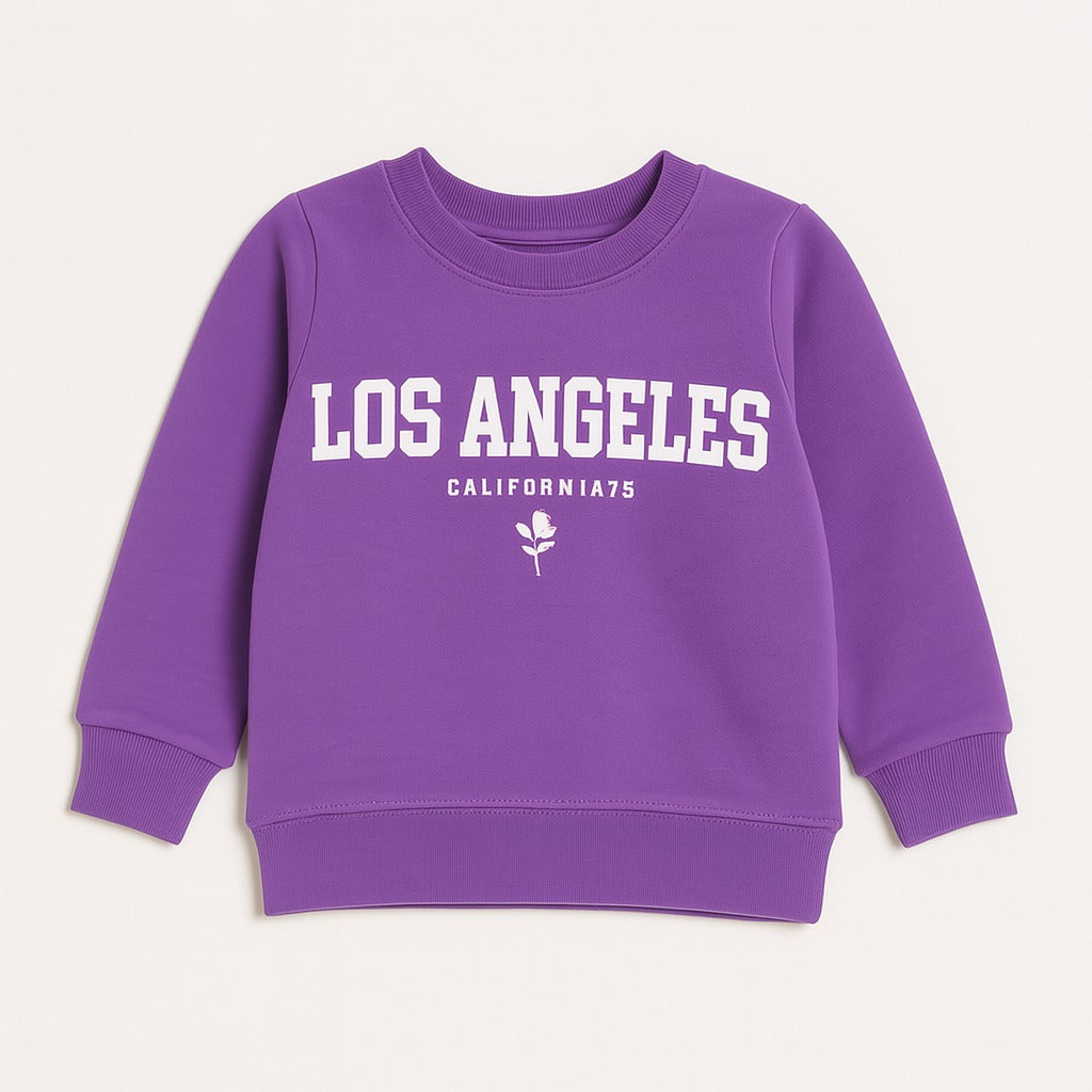 Girls purple Los Angeles sweatshirt