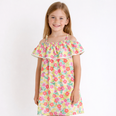 Girls flower off shoulder top