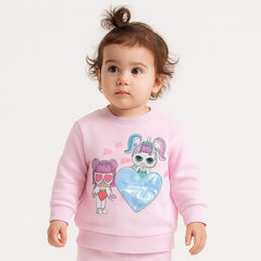 Girls pink lol heart bag sweatshirt (Last Chance)