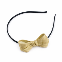 Girls silver bow hair band (Last Chance)