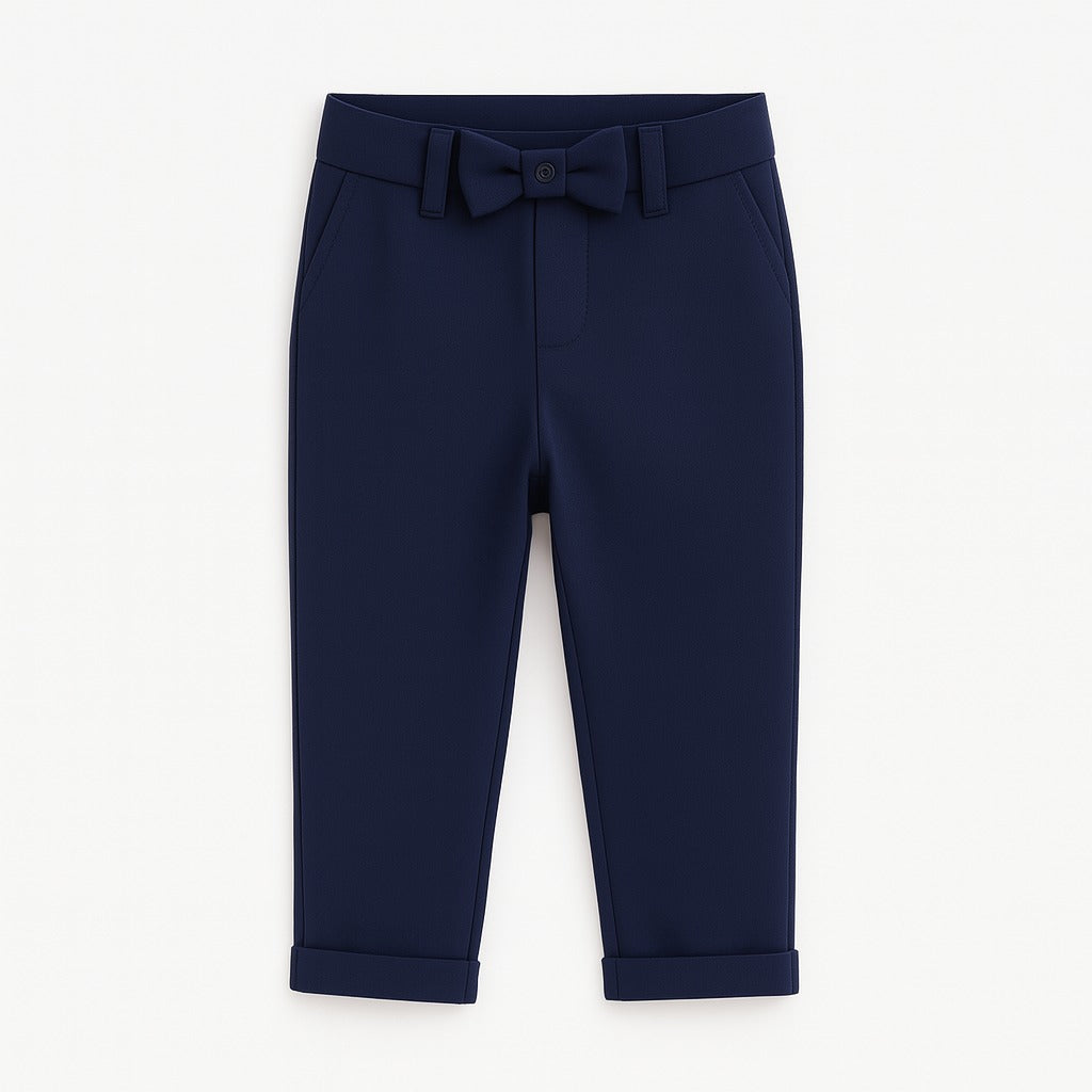 girls dark blue bow  trouser