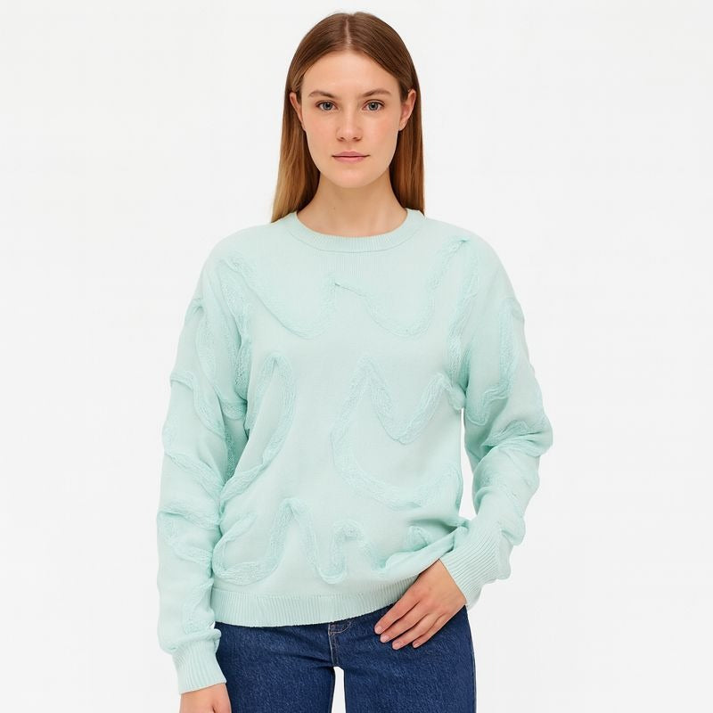 Sea green lace sweater
