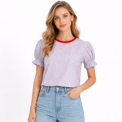 Ladies purple lining Cotton shirt (Last Chance) (Womens)